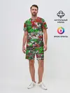 Мужской костюм с шортами / Камуфляж с буквами FCLM