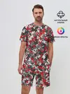 Мужской костюм с шортами / Камуфляж с буквами F.C.S.M