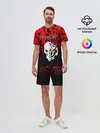 Мужской костюм с шортами / Overlord Skull red