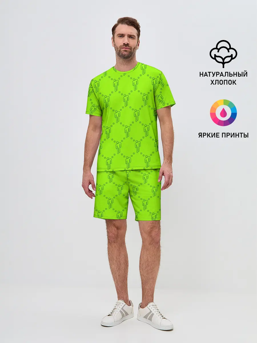 Мужской костюм с шортами / Billie Eilish pattern