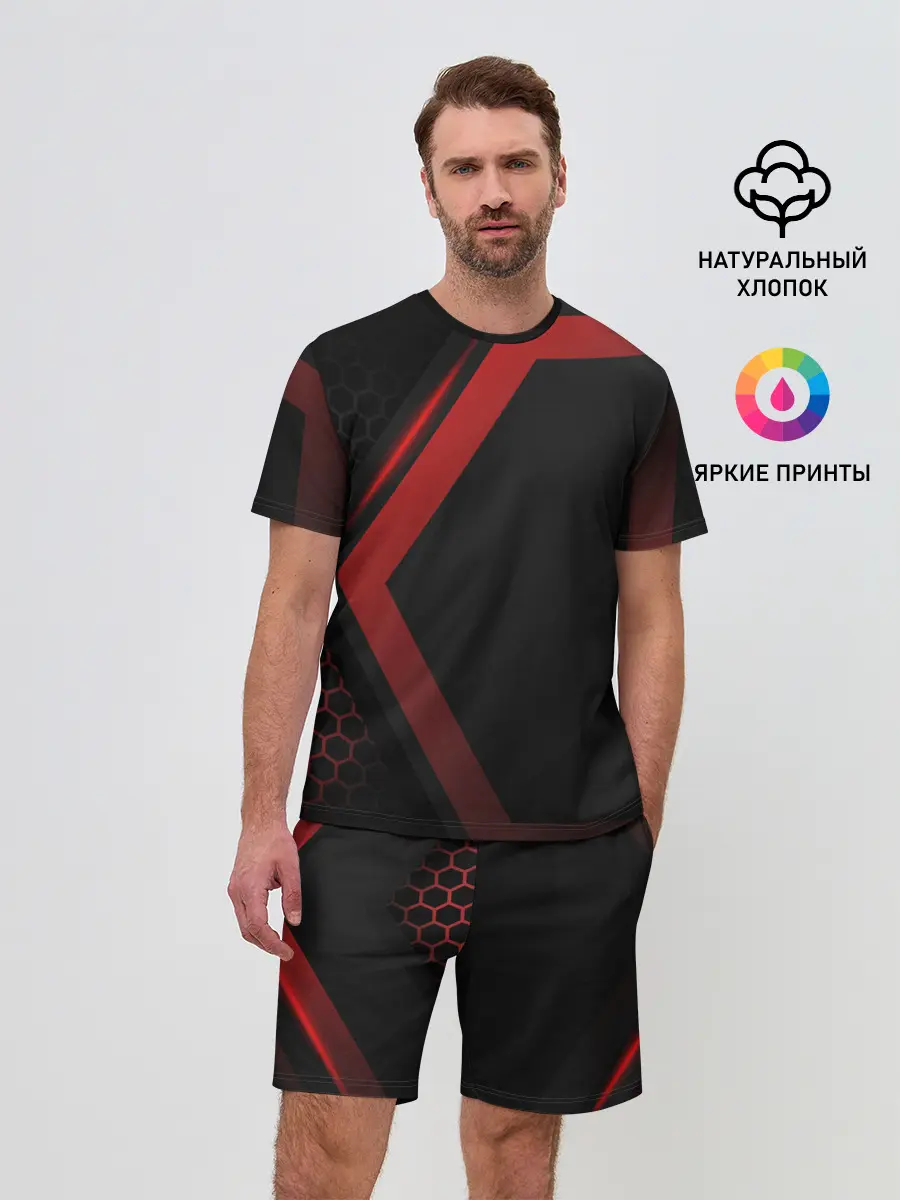 Мужской костюм с шортами / Neon armor