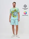 Мужской костюм с шортами / Дзётаро кудзе бирюза