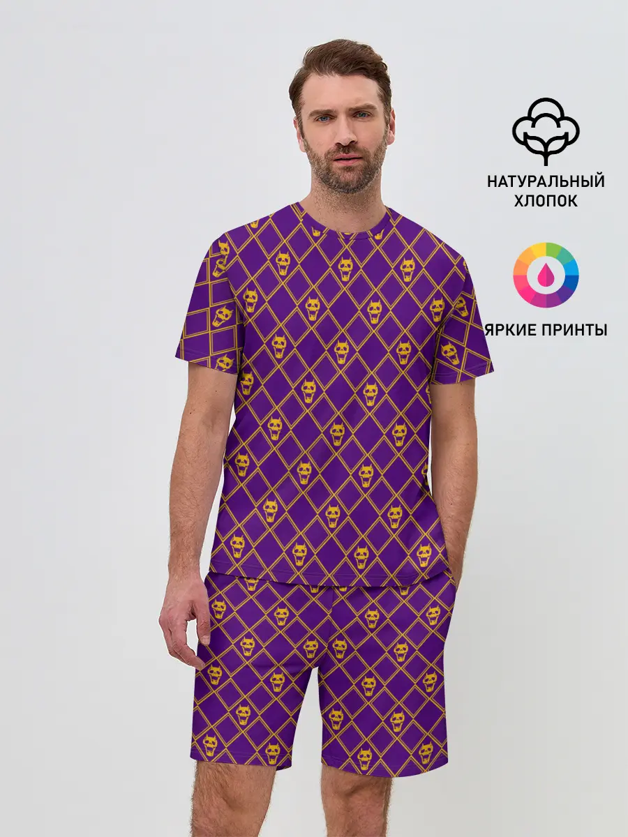 Мужской костюм с шортами / KILLER QUEEN розовый паттерн