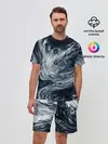 Мужской костюм с шортами / Темные холодные краски