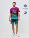 Мужской костюм с шортами / RETRO CYBER BEAR NEON