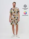 Мужской костюм с шортами / Котики