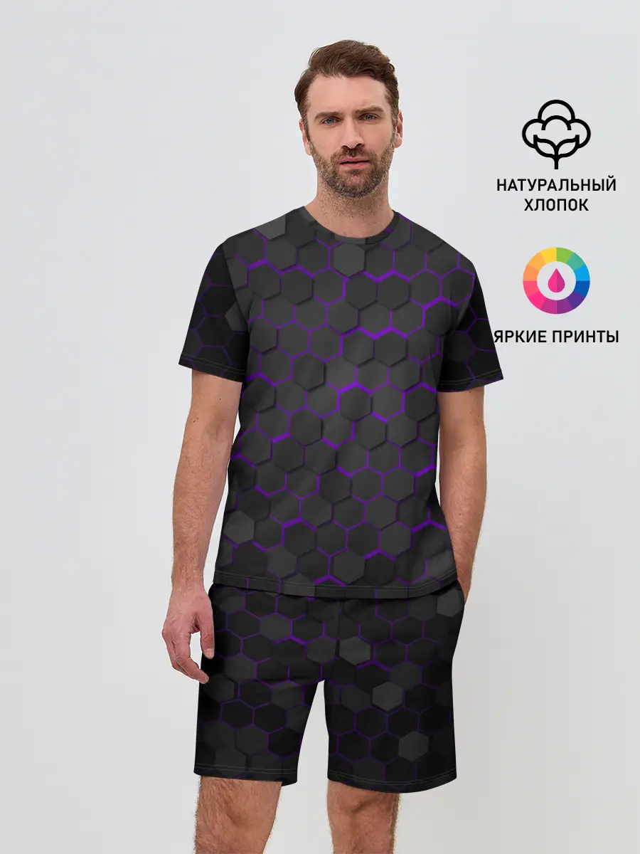 Мужской костюм с шортами / OCTAGON сиреневый