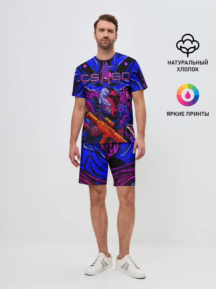 Мужской костюм с шортами / CS GO hyper beast IMBAskin