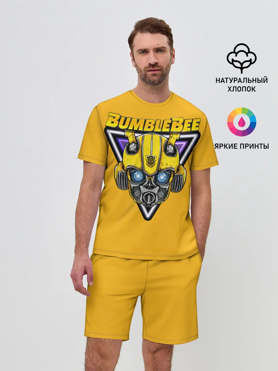 Мужской костюм с шортами / Трансформеры Bumblebee