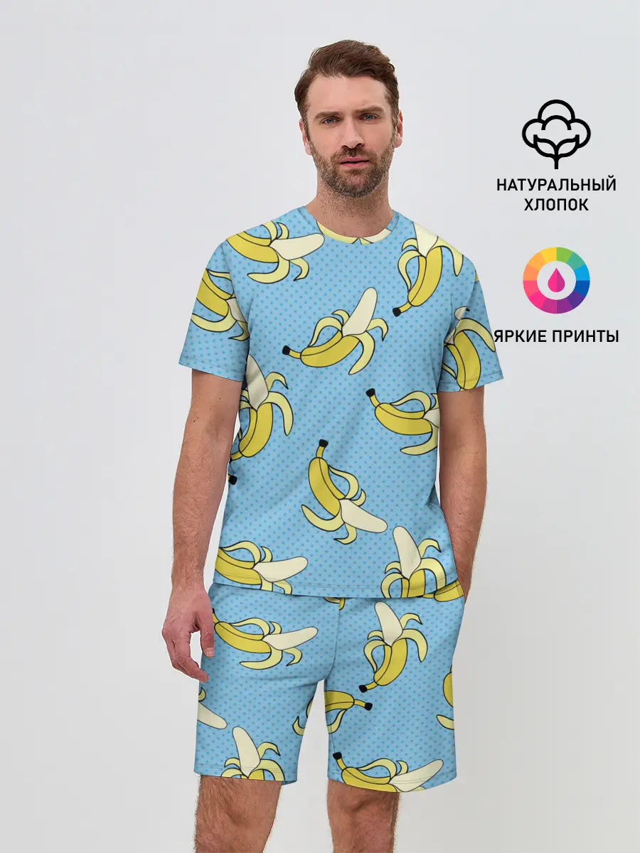 Мужской костюм с шортами / Banana art
