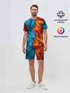 Мужской костюм с шортами / Огонь и вода