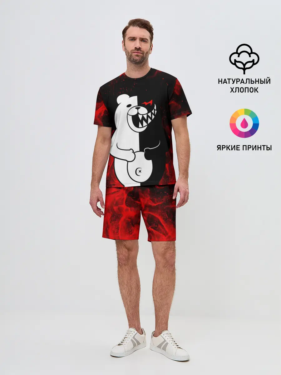 Мужской костюм с шортами / MONOKUMA В ПЛАМЕНИ / МОНОКУМА