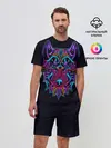 Мужской костюм с шортами / Неоновый пес
