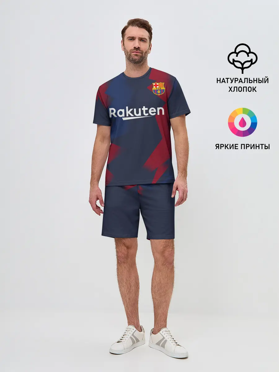 Мужской костюм с шортами / Barcelona PreMatch home