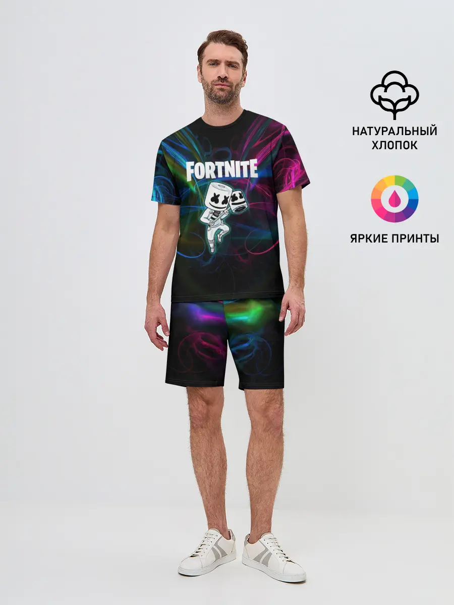 Мужской костюм с шортами / Fortnite x Marshmallow.