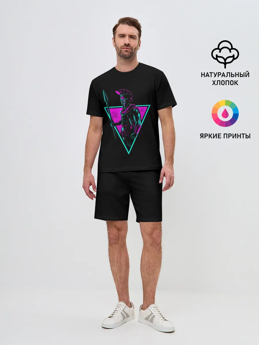 Мужской костюм с шортами / Spartan Retro Neon