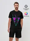 Мужской костюм с шортами / Spartan Retro Neon