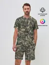 Мужской костюм с шортами / Камуфляж Зеленый Слоник