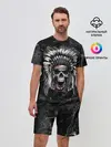 Мужской костюм с шортами / Индеец череп