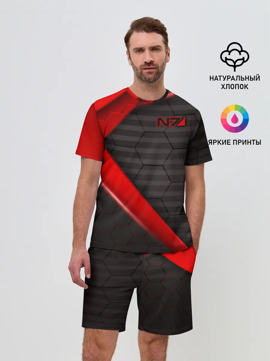 Мужской костюм с шортами / MASS EFFECT N7 | МАСС ЭФФЕКТ Н7