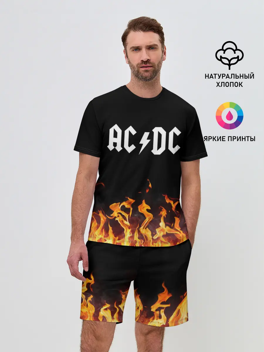Мужской костюм с шортами / AC DC