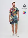 Мужской костюм с шортами / Абстрактный рисунок
