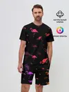 Мужской костюм с шортами / Фламинго