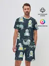 Мужской костюм с шортами / ленивцы