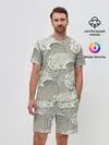 Мужской костюм с шортами / Арт волны