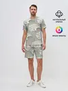 Мужской костюм с шортами / Арт волны