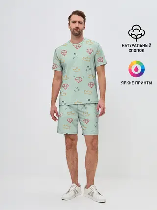 Мужской костюм с шортами / Алмазный арт