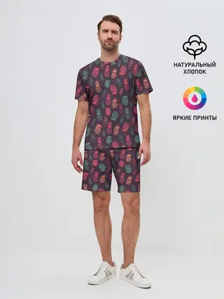 Мужской костюм с шортами / Ананасовый экспресс