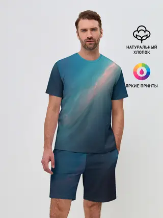 Мужской костюм с шортами / Космос