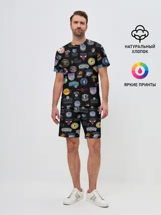 Мужской костюм с шортами / NBA Pattern | НБА Паттерн