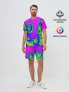 Мужской костюм с шортами / КИСЛОТНЫЙ НЕОН