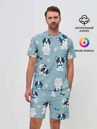 Мужской костюм с шортами / Собачки
