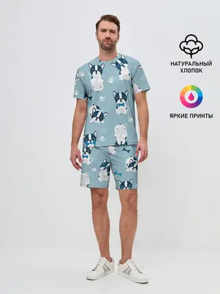 Мужской костюм с шортами / Собачки