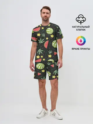 Мужской костюм с шортами / Арбузики
