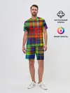 Мужской костюм с шортами / Неоновая сетка