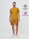Мужской костюм с шортами / Синие соты