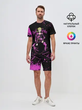 Мужской костюм с шортами / Кира джоджо фиолетовые брызги