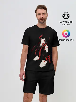 Мужской костюм с шортами / Anime Girl red