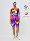 Мужской костюм с шортами / Череп в дыму