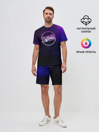 Мужской костюм с шортами / Deftones. Neon logo