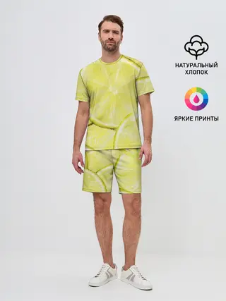 Мужской костюм с шортами / Лайм