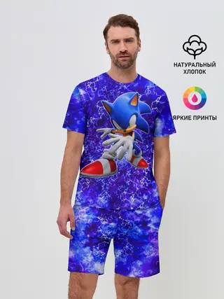 Мужской костюм с шортами / Sonic | Молнии