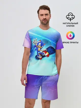 Мужской костюм с шортами / Соник