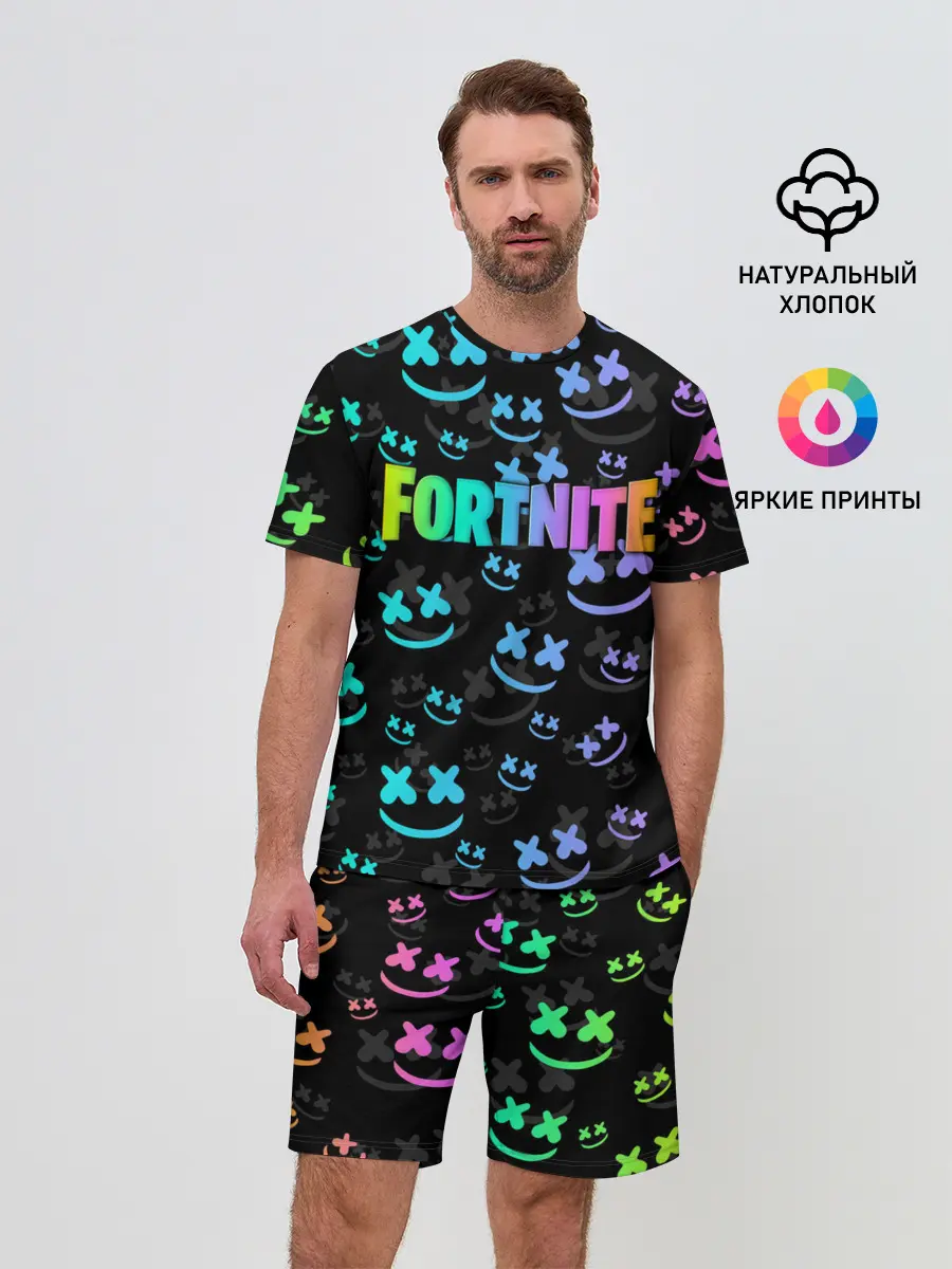 Мужской костюм с шортами / Fortnite & Marshmello