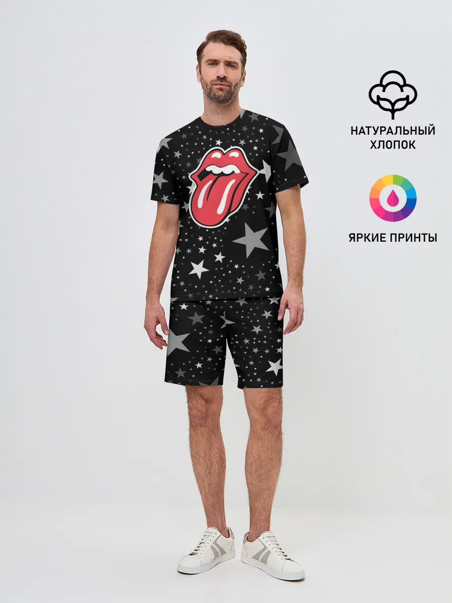 Мужской костюм с шортами / rolling stones star