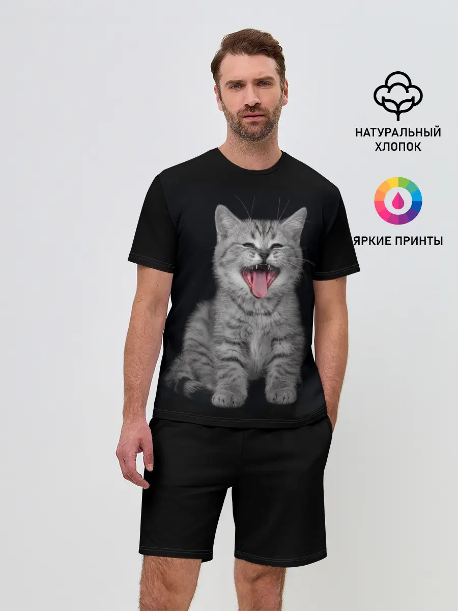 Мужской костюм с шортами / Котенок